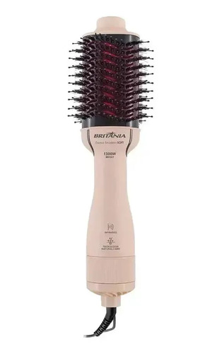 Escova Secadora E Modeladora Britânia 4 EM 1 ANTI FRIZZ BRILHO E MACIEZ BEC07R 1300W 127V/220V