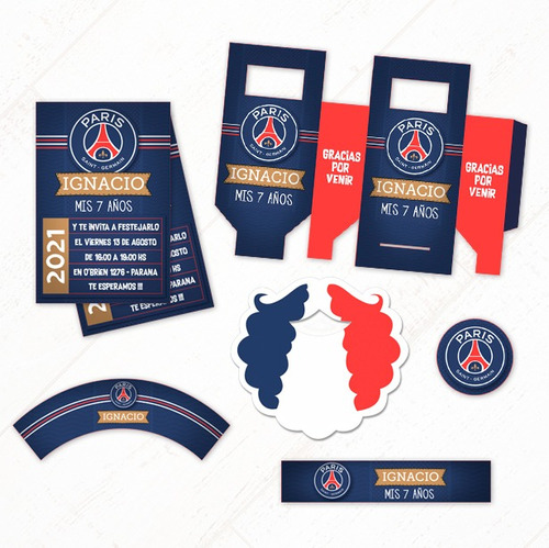 Kit Paris Saint Germain + Props De Regalo ** Editable **