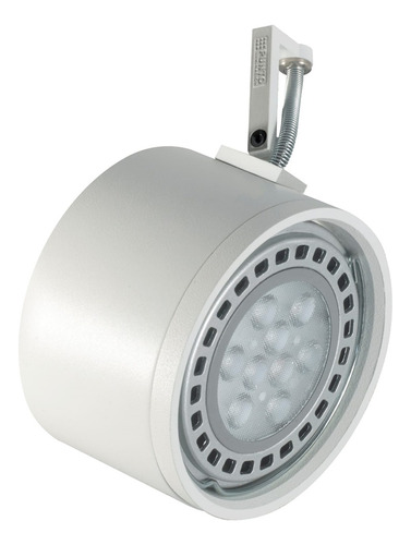 Cabezal Tuba Ar111 Negro Punto Led 12w Calida Incluida