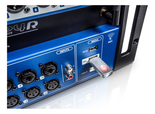 Mesa De Som Soundcraft Ui 24 R Com Fone De Ouvido Akg K175