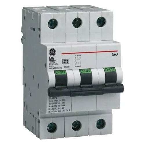 Breaker Termomagnetico 3x6a General Electric
