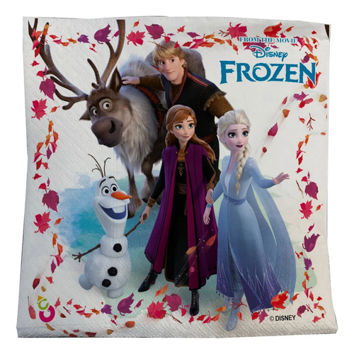 Servilletas Personajes X 20 Descartable Disney Color Frozen