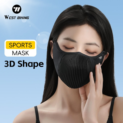 Máscara Facial Ice Silk, Transpirable, Deportiva 3d, A Prueb