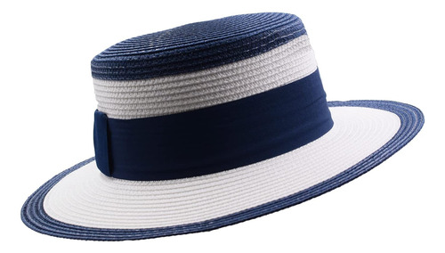 Sombrero De Paja Unisex Fedora Panamá Con Parte Superior