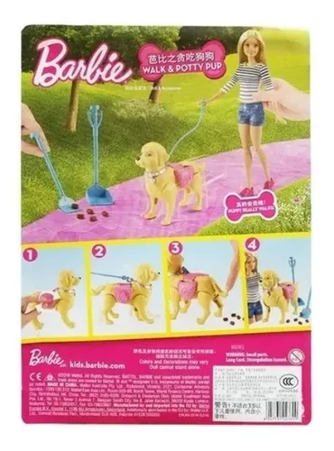 Boneca Barbie Família Passeio Com O Cachorrinho Mattel - DWJ68