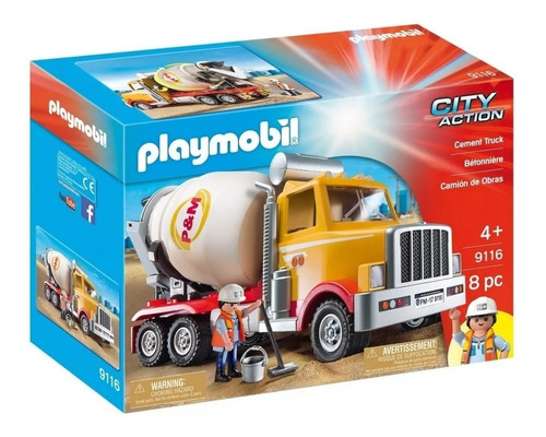 Playmobil 9116 Camion De Obras Cementero Original Intek