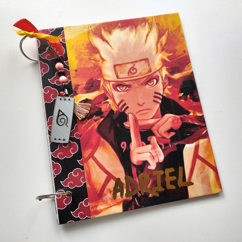 Carpeta Nº3 Naruto 2 - Personalizada C/nombre + Adorno