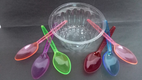 250 Vasos Para Gelatina 17a Con Cucharas