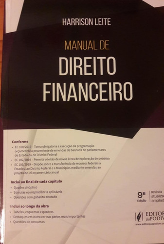 Manual De Direito Financeiro - Harrison Leite - 9ª Ed
