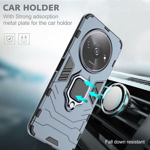 Funda Uso Rudo Carcasa Para Redmi A3/c61 4g+mica Azul Redmi A3x/redmi A3 4g/xiaomi Poco C61 4g