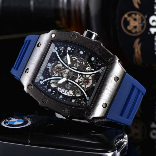 Reloj Pulso Oro Rosa Correa Roja Richard Barril Delgado