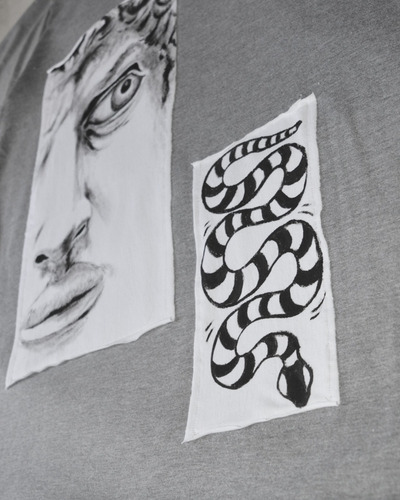 Imagen 4 de 6 de Remera Poison Parches Oversize Rustico Vaporwave Caustico