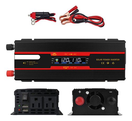 Convertidor De Coche De 12v/24v-110v 6000w Con Pantalla