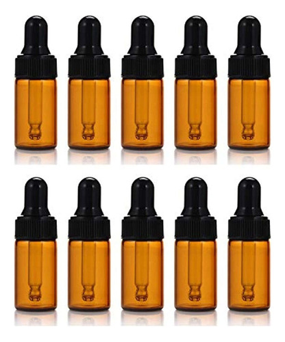 20pc 10ml Botella De Vidrio Ámbar Botella De Aceite Esencial