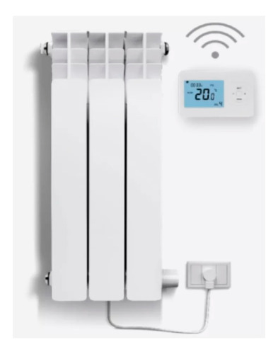 Euterma radiador eléctrico  eléctrico 3 elementos blanco 220V 