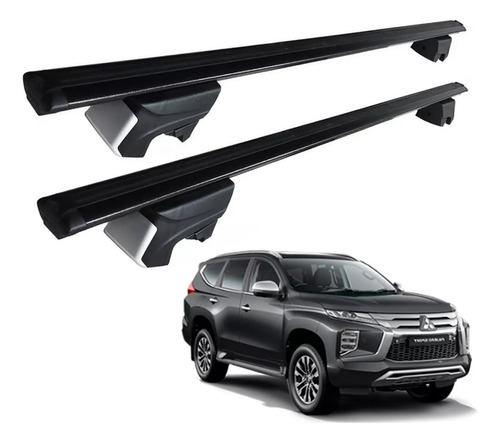 Rack Bagageiro Eqmax Aluminio Beta Preto Pajero Sport 2023