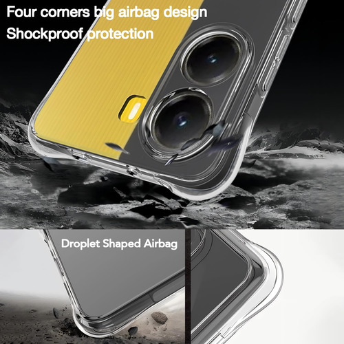 Funda Transparente Para Xiaomi Poco X7 Pro 5g + Laminas