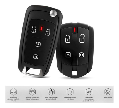 Alarme Automotivo Cyber Exact Ex360 Blade Universal Positron