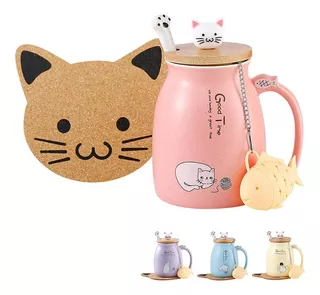 Taza De Té Bignosedeer Con Set De Infusión Y Tapa, Taza De C