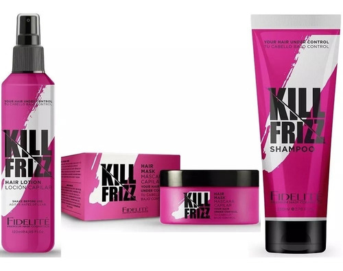 Combo Kill Frizz Shampoo + Mascara + Locion Fidelite