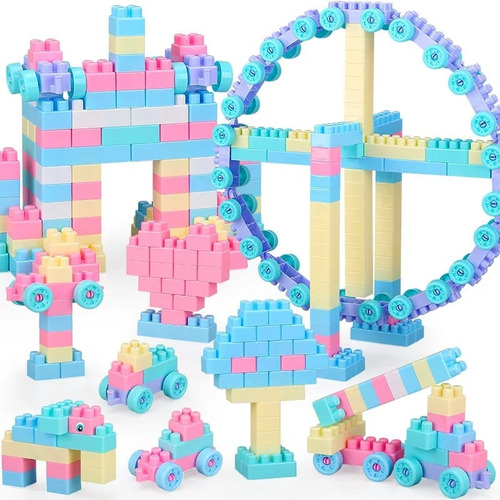 Bloques Construccion Aprendizaje Ruedas 200 Pcs Multicolores