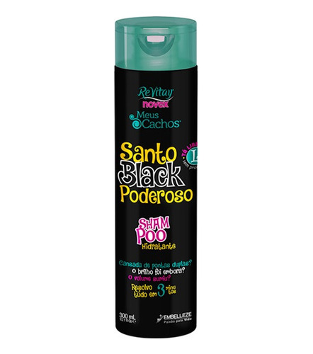 Shampoo Meus Cachos Santo Black Novex 300ml  