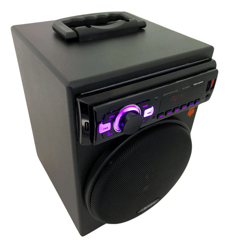 Caixinha De Som Bluetooth - Rádio Fm Pen Drive Mp3 Cor Preto 127/220v