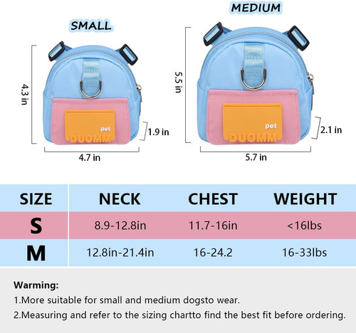 Arnés De Mochila Para Perro Con Correa, Lindas Mochilas Para