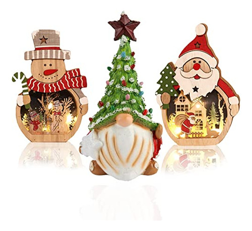 Decoración De Papá Noel Para Interiores, 2 Piezas De   Led 