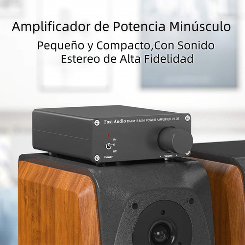 Fosi Audio V1.0b Amplificador De 2 Canales De Audio Estéreo