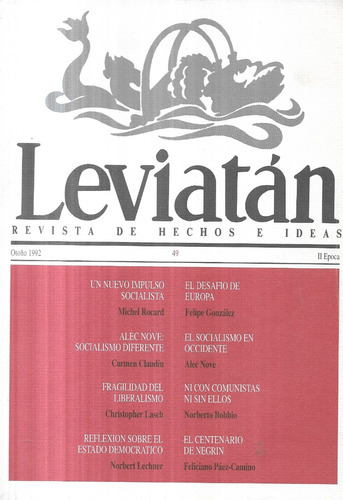 Leviatán Otoño 1992 / Revista Hechos E Ideas 49
