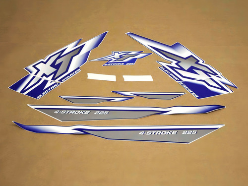Kit Adesivos Yamaha Xt225 2000 Azul 00740 Cor ADESIVO LATERAL