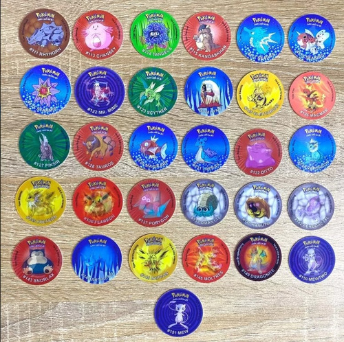 Taps Pokemon 3d Coleccion Completa 1° Generacion 81 Tazos
