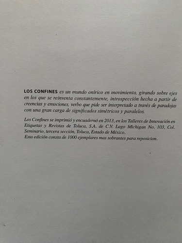 Confines Del Arte (catálogo) Eric Camacho Gutiérrez (coord) (Usado)