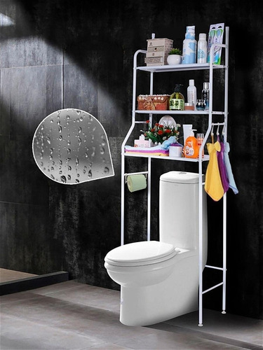 Estante, estante, organizador, baño, lavandería, balcón
