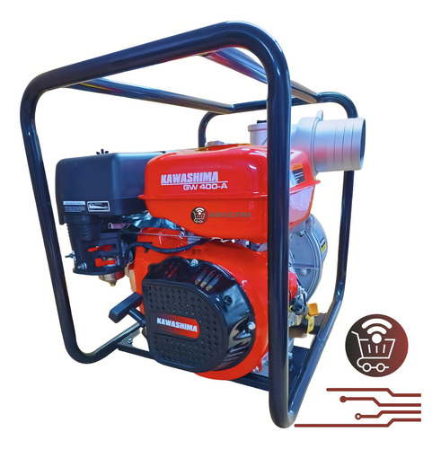 Motobomba Gasolina Alta Vazão Gw400a 9hp 4t Kawashima