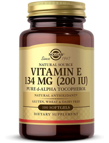 Vitamina E 100 Cap 100 Solgar - Unidad a $1339