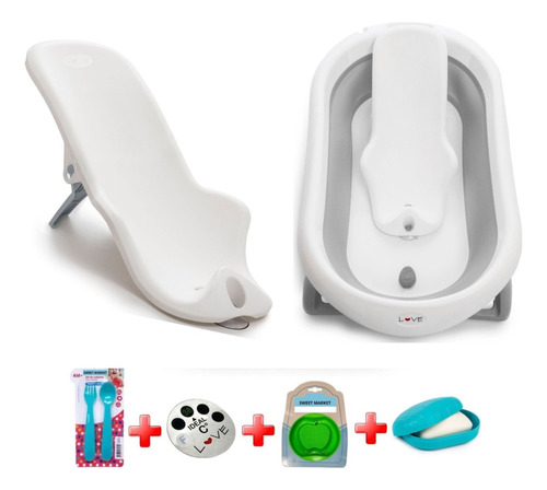 Bañera Bebe Plegable Love + Soporte Reductor B330