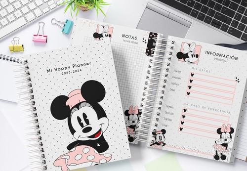 Agenda Minnie Mouse Estilo Happy Planner