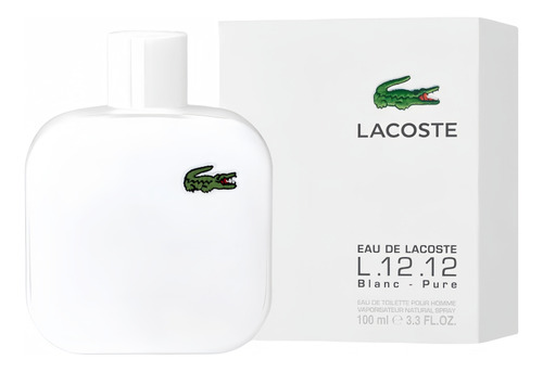 Perfume Lacoste Blanc L.12.12 100ml Eau De Toilette Hombre
