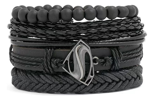 Pulsera Trenzada Pulsera Multi Capas Set
