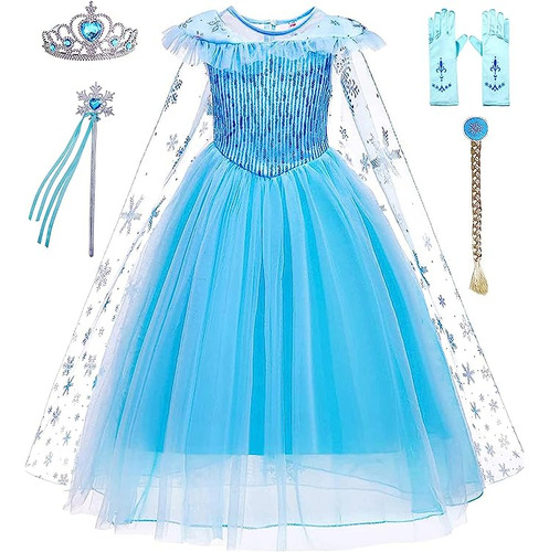Princess Dress Little Girls Frozen Elsa Dress Halloween Cost