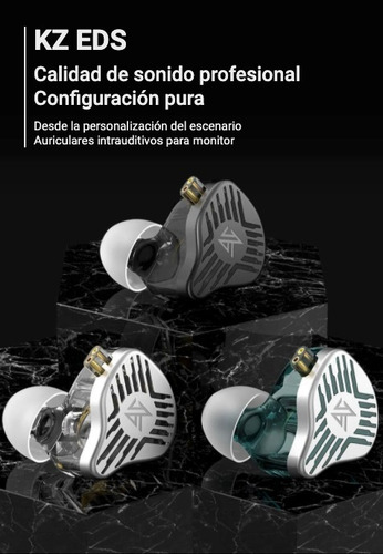 Imagen 2 de 5 de Auriculares Kz Eds In Ears Monitoreo 1dd Con Microfono