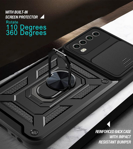 Funda Para P Smart 2021/y7a Uso Rudo Cámara Carcasa+mica Azul Huawei P Smart 2021/y7a
