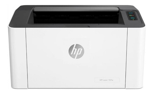 Imagen 1 de 3 de Impresora simple función HP Laser 107w con wifi blanca y negra 220V - 240V