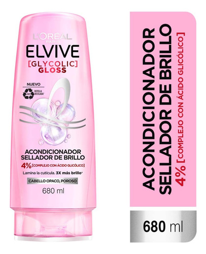 Acondicionador Elvive Glycolic Gloss 680 Ml