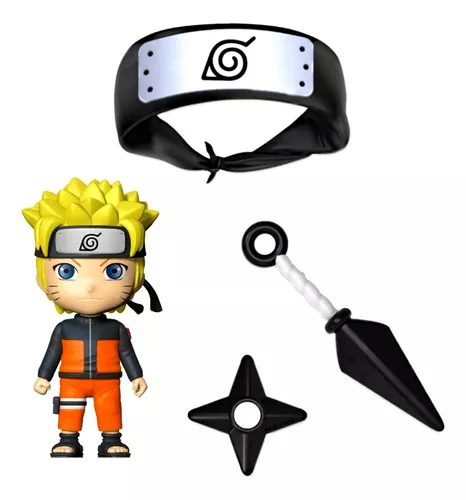 Fantasia Naruto C/ Bandana Arminhas E Boneco Original Elka