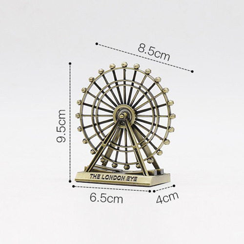 Estatua De Adorno En Miniatura Torre De Ruedas Bronce