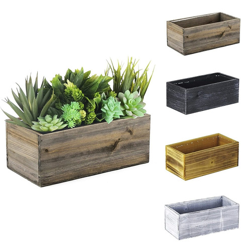 Cys® Wood Rectangle Window Box Jardineras De 