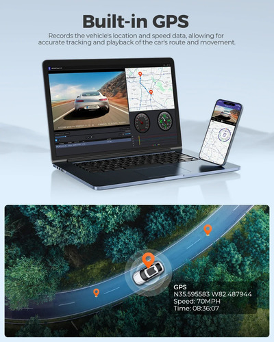 M550 Pro 3 Lentes Gps Wifi 4k Car Recorder